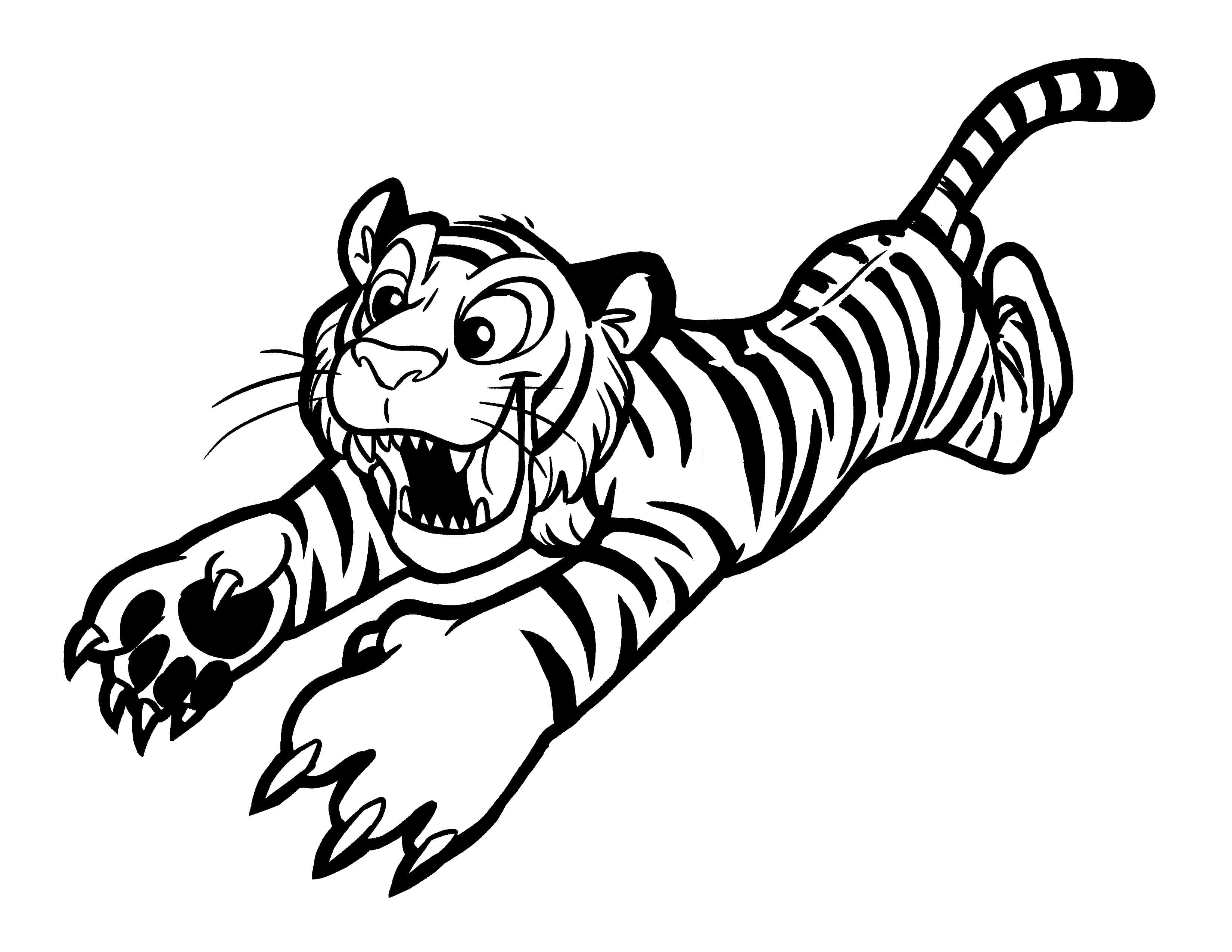 Cute Tiger Coloring Page