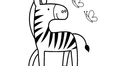 Free Zebra Coloring Page