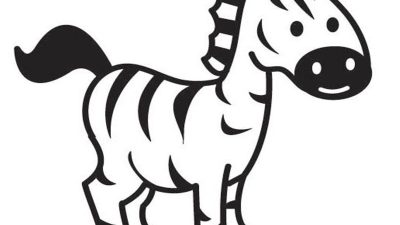 Online Zebra Coloring Page For Toddler