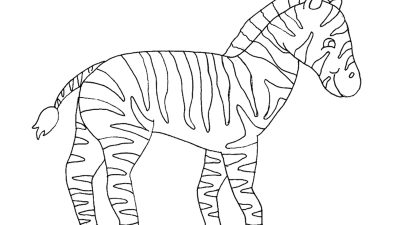 Online Zebra Coloring Page For Children