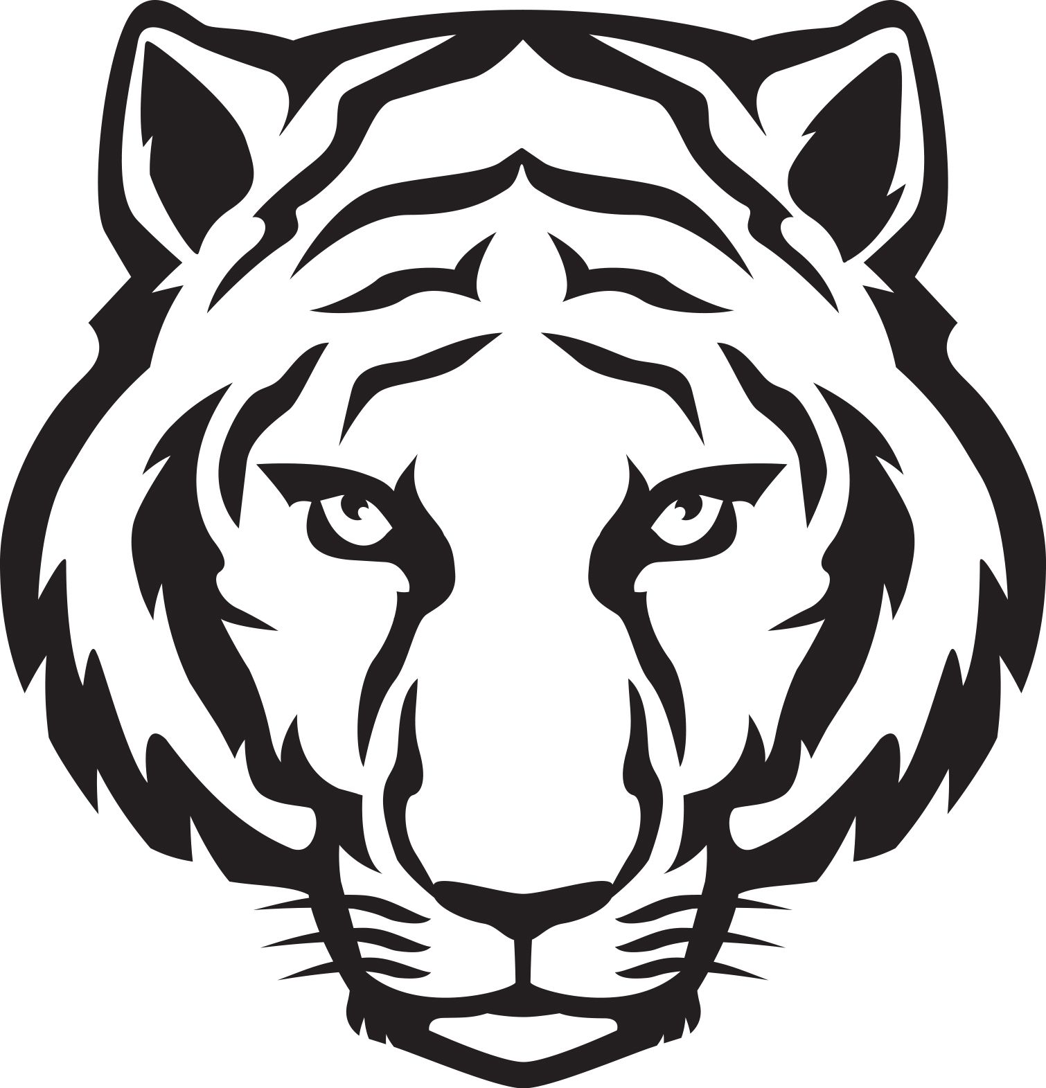 Tiger Face Coloring Page