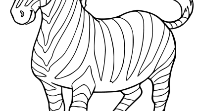 Zebra Coloring Page For Adults