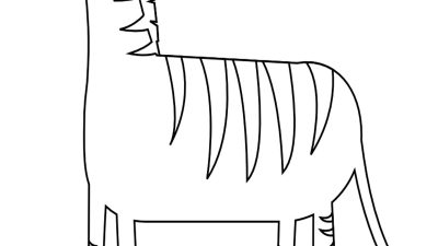 Zebra Coloring Page Without Stripes