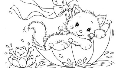 Cat Nap Coloring Page