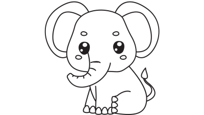 Coloring Book Elephant