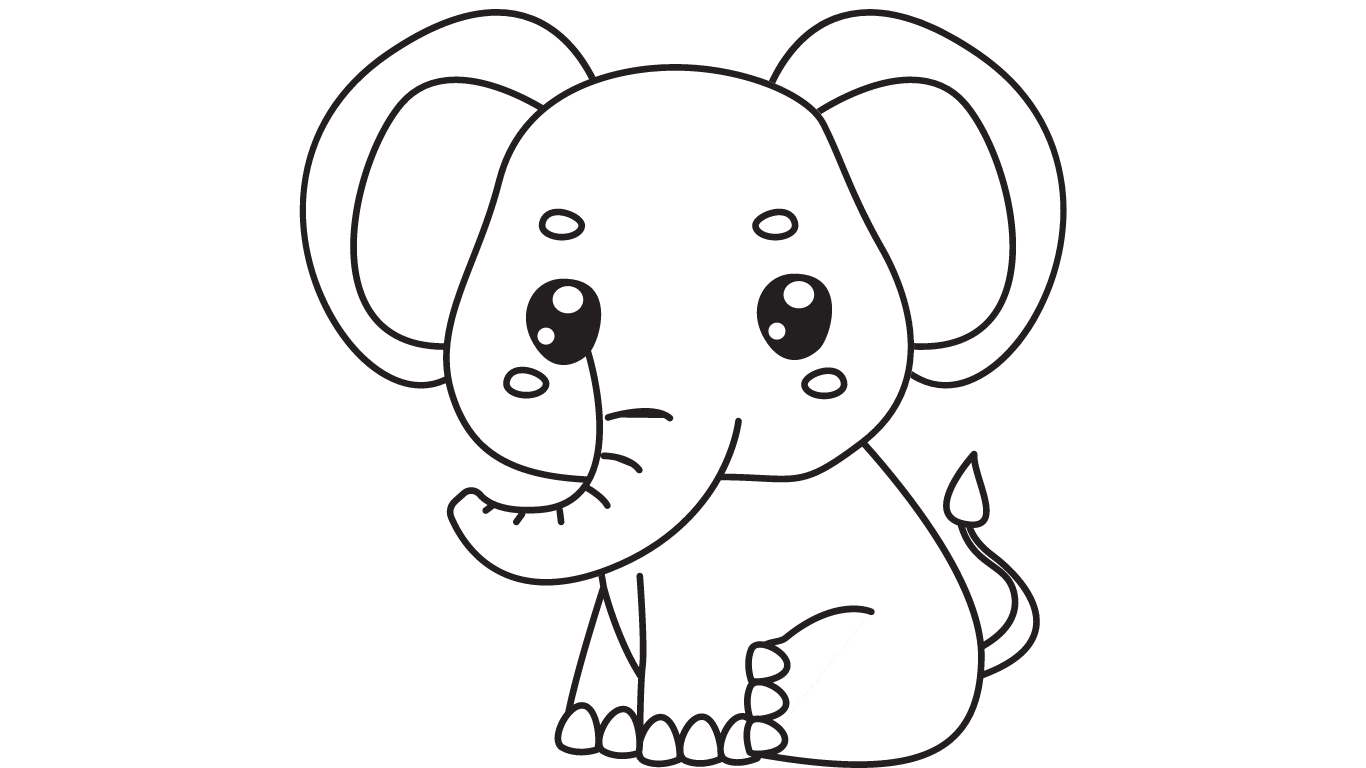 coloring book elephant