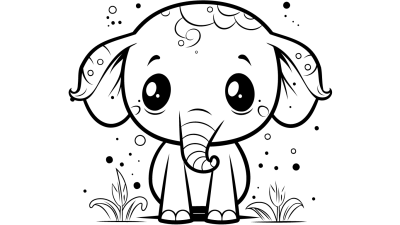 Printable Elephant Coloring Pages